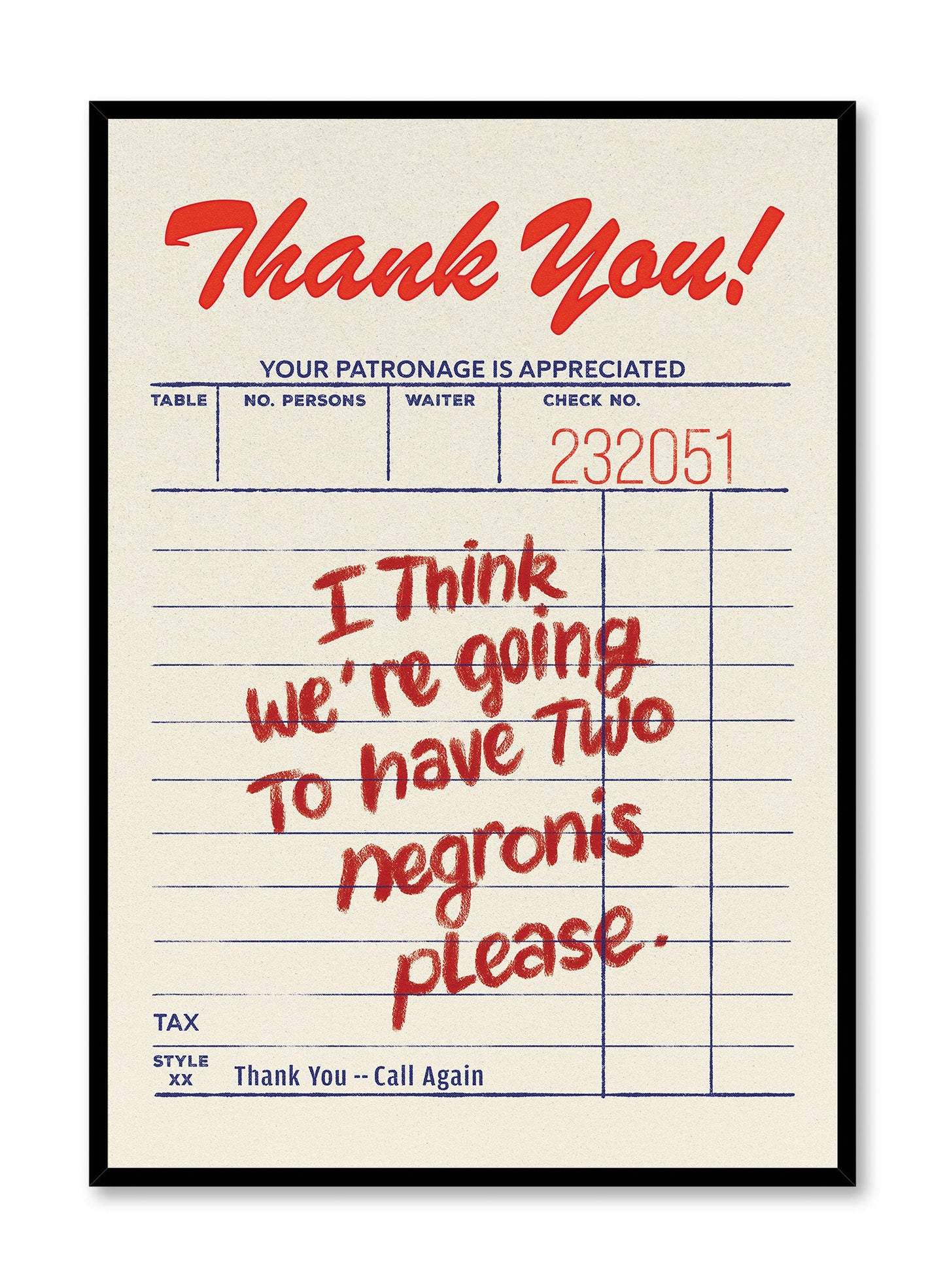 Negronis for Two, Poster