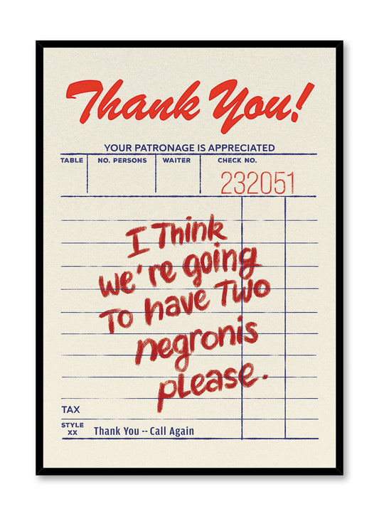 Negronis for Two, Poster